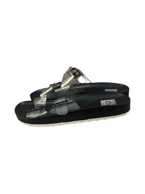 Dolce Vita Black Clear Strap Platform Sandals